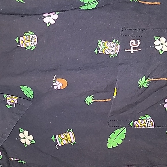 TIPSY ELVES TIKI-PALM TREE HAWAIIAN T-SHIRT (Medium) - Picture 3 of 12